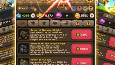 Navigating through the in-game menu on +9 God Blessing Cash Knight.