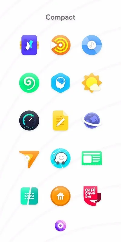 Nebula Icon Pack applied to home screen