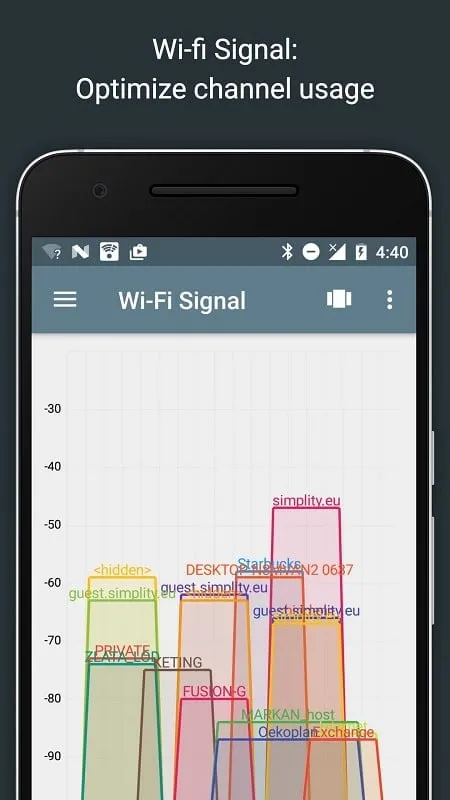 Tampilan antarmuka Network Analyzer Pro mod dengan fitur premium