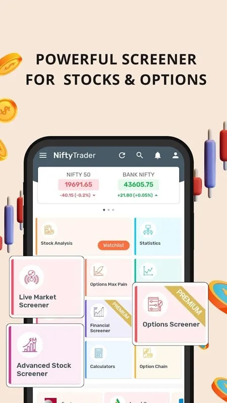 Nifty Trader app login screen