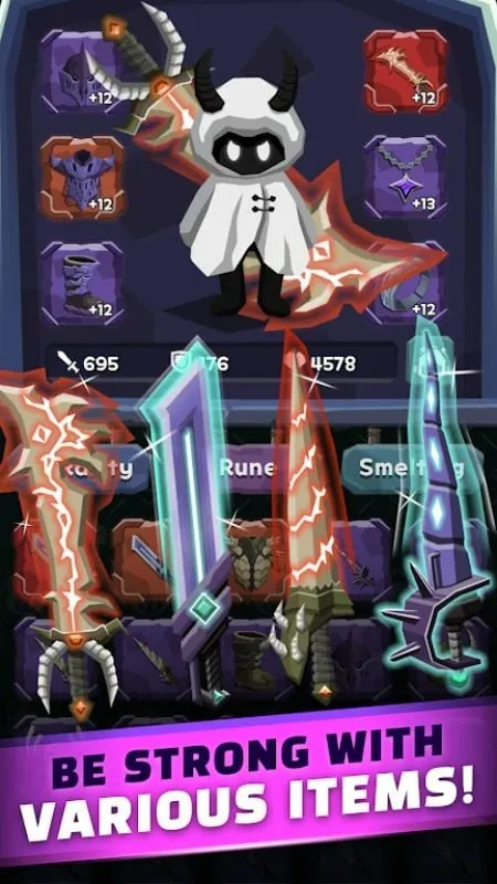 Nightmare Hero showcasing equipment options.