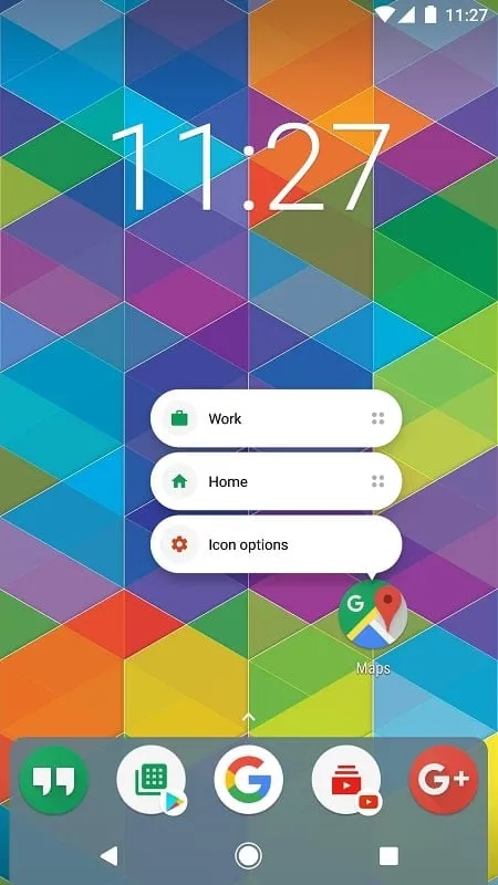 Nova Launcher mod interface showing premium features