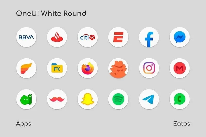 OneUI 3 White Round Icon Pack mod free