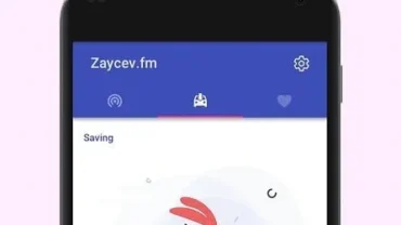 Online Radio Zaycevfm mod interface showing premium features