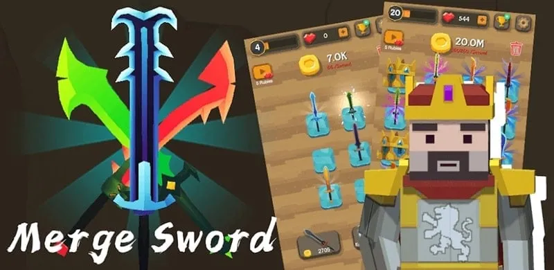 Opening Screen of Merge Sword.