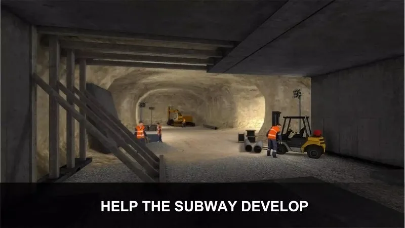 Overview of a bustling subway station in Subway Simulator 3D.