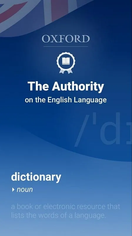 Oxford Dictionary of English mod interface showing premium features