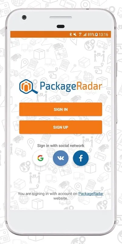 PackageRadar mod interface showing premium features