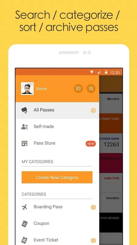 Giao diện Pass2U Wallet mod hiển thị các tính năng premium