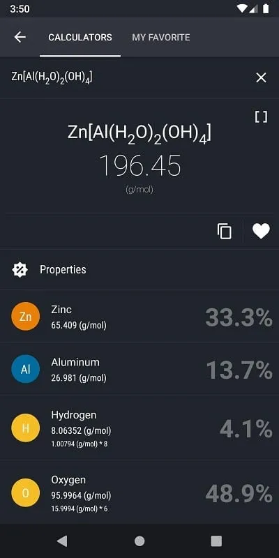 Periodic Table 2021 PRO mod displaying interactive tools