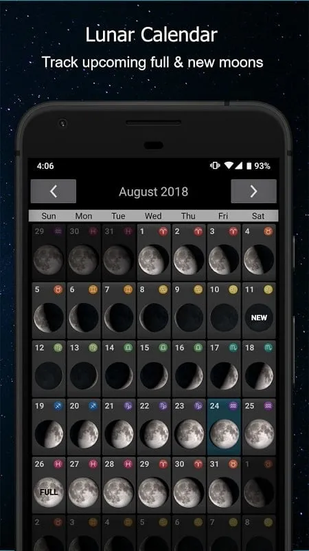 Phases of the Moon Pro mod lunar calendar