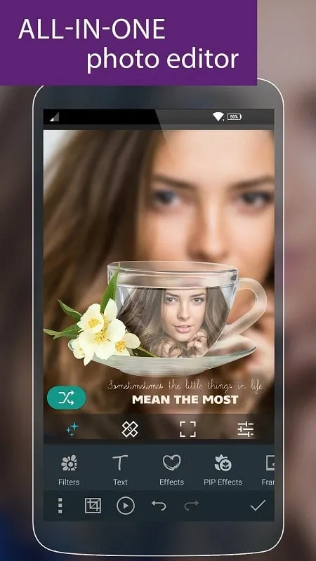 Photo Studio PRO mod interface showing premium features