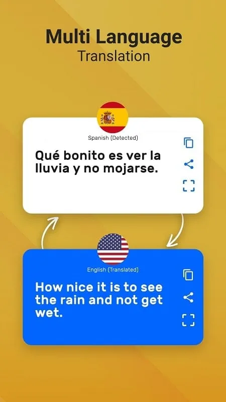 Photo Translator mostrando diferentes opções de idioma