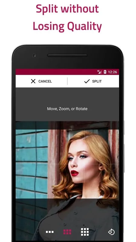 Opciones para compartir PhotoSplit Mod APK en Instagram