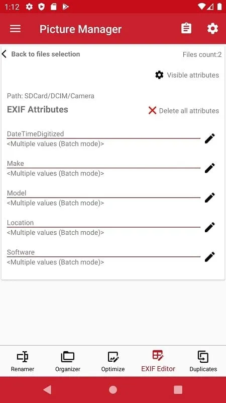 Picture Manager mod showing cleanup tool