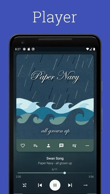 Pixel Music Player mod interface showing premium features