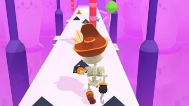 Pixel Rush gameplay screenshot showing obstacles and the pixelated character.