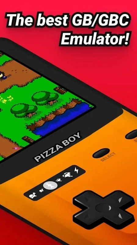 Pizza Boy GBC Pro mod interface showing premium features