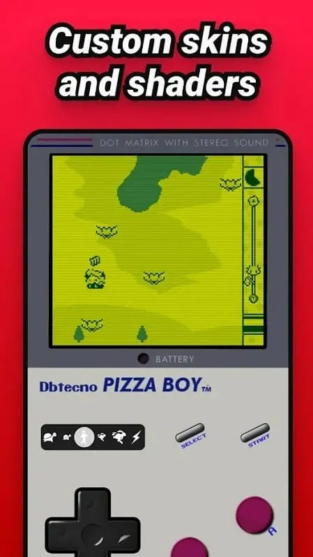 Pizza Boy GBC Pro mod showcasing customization