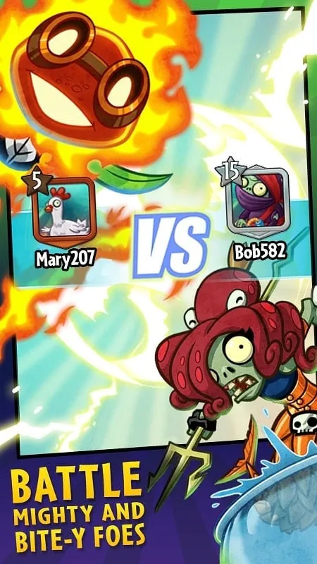 Plants vs. Zombies Heroes with unlimited suns.