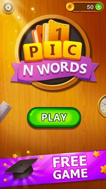 Playing a level in the 1 Pic N Words game.