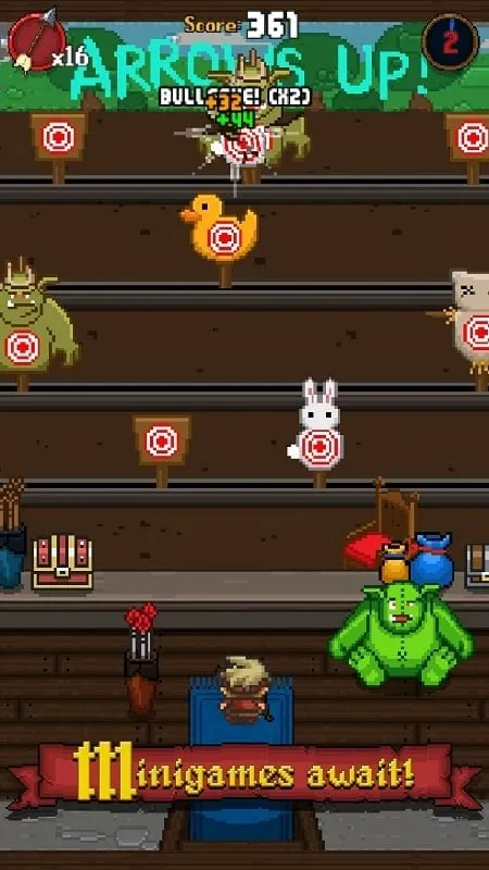 Playing minigames in Dash Quest.