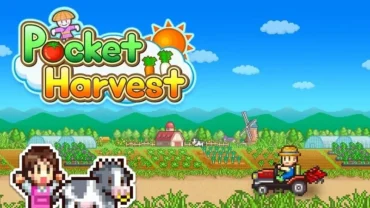 Pocket Harvest gameplay screenshot showcasing the farm and various crops.