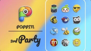 Poppin icon pack mod interface showing premium features