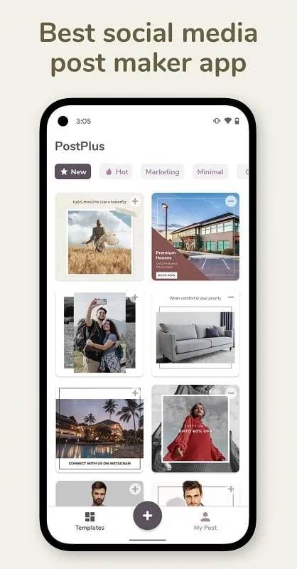 Post Maker PostPlus mod interface showing premium features