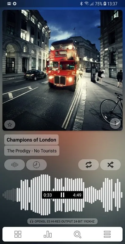 Poweramp Music Player mod apk demonstrating unique visual themes