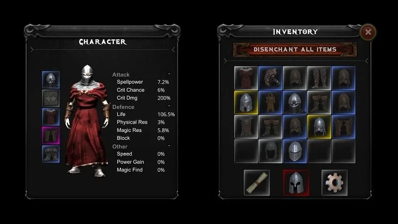 Powerlust character utilizing enhanced skills.