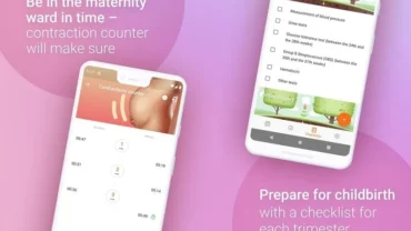 Pregnancy Tracker Week by Week mod interface showing premium features