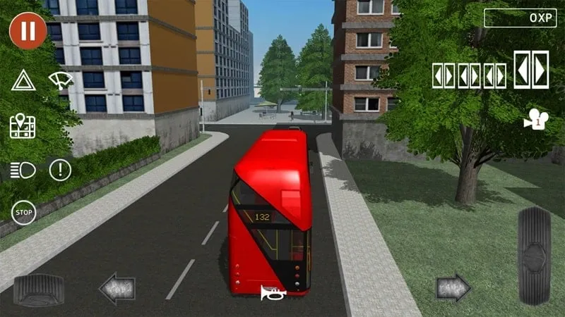 Public Transport Simulator gameplay screenshot highlighting a racing scenario with other buses.