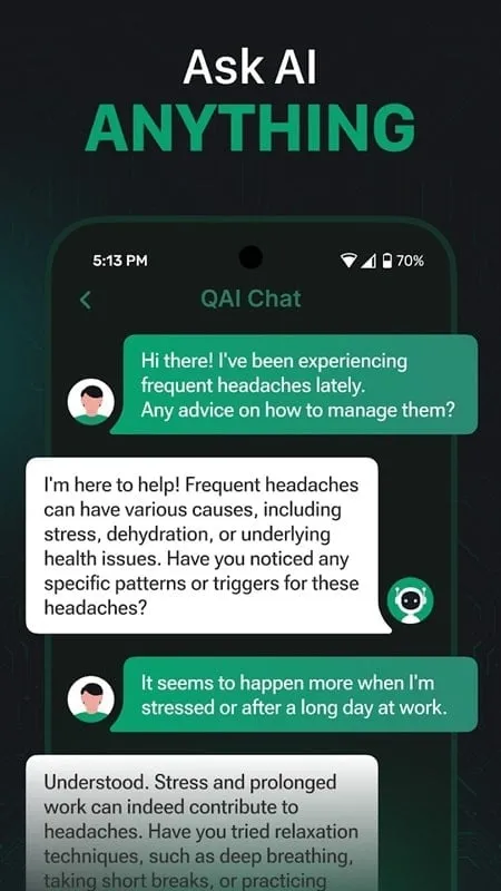 Recursos do QAI Chat MOD APK