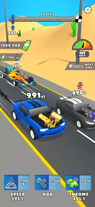 Racing against opponents in Engine Pistons ASMR.