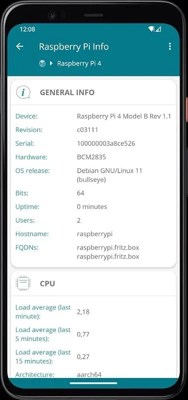 RaspController mod interface showing premium features