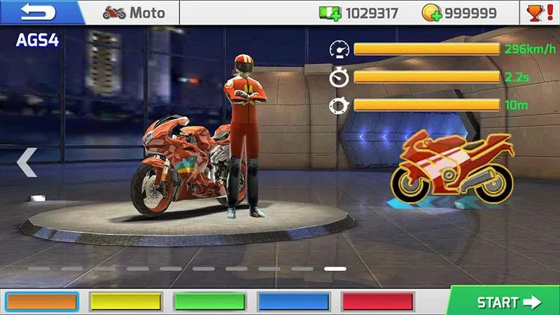 Seleção de Motos no Real Bike Racing