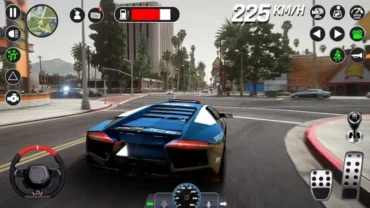 Real Car Racing gameplay on a mobile device.