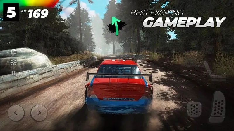 Tampilan game Real Rally dengan mobil balap