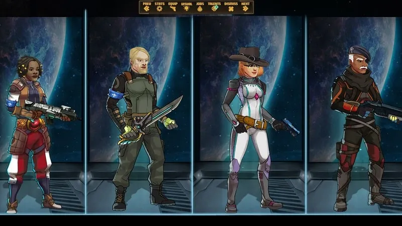 Recruiting crew members in Star Traders: Frontiers.