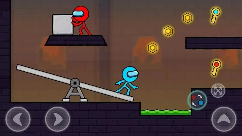 Red and Blue Stickman 2 showcasing character skins.