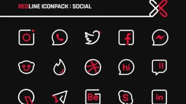 RedLine Icon Pack mod interface showing premium features