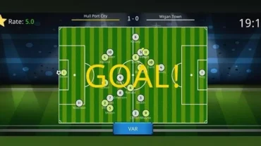 Referee making a call on the field in Football Referee Simulator.