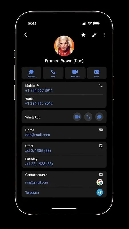 Visão geral dos recursos do Right Contacts Mod APK