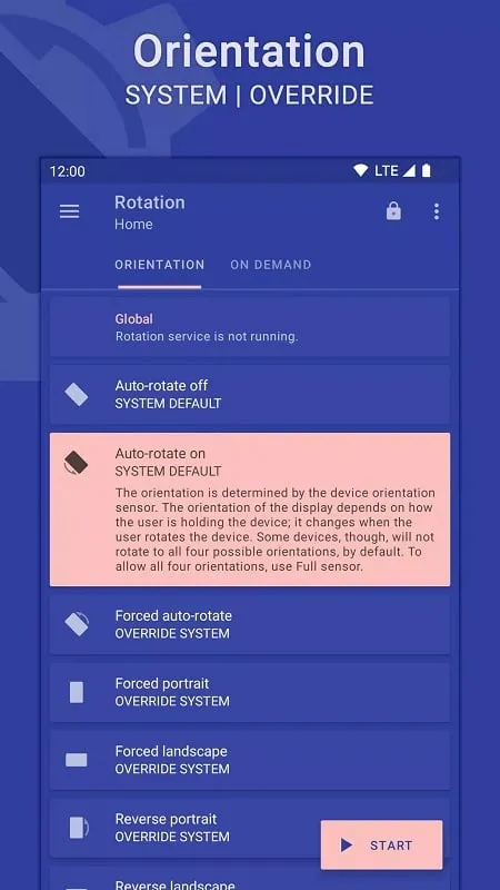 Rotation Orientation Manager mod interface showing premium features