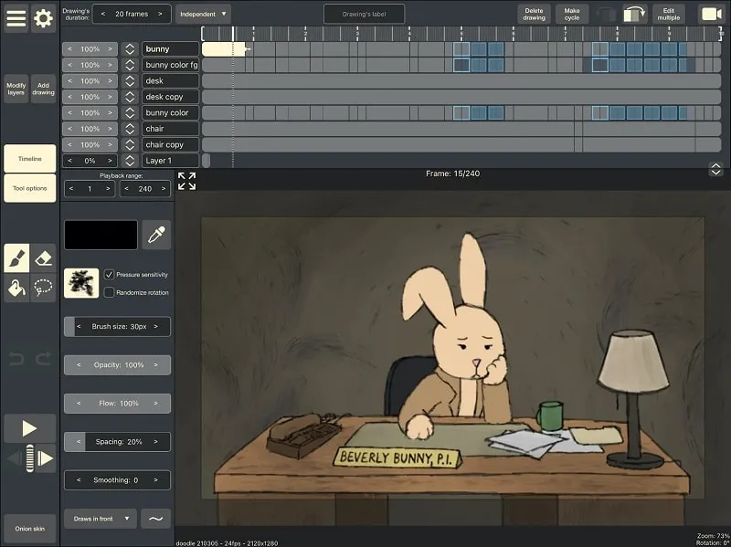 Ứng dụng RoughAnimator MOD APK trên điện thoại