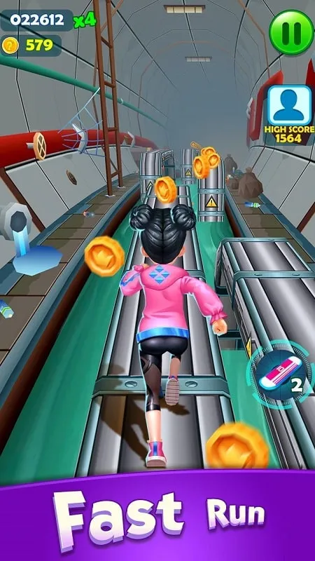 Running through a vibrant cityscape in Subway Princess Runner.