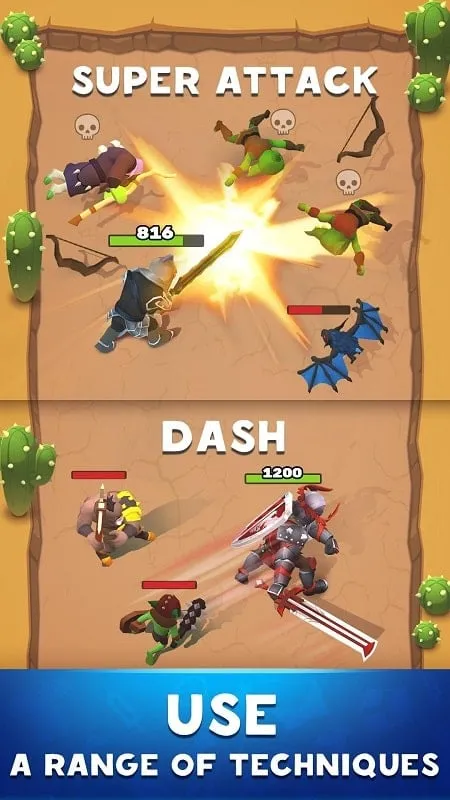 Screenshot displaying the diverse range of weapons available in the Brawl King MOD APK, showcasing options for enhancing combat capabilities.