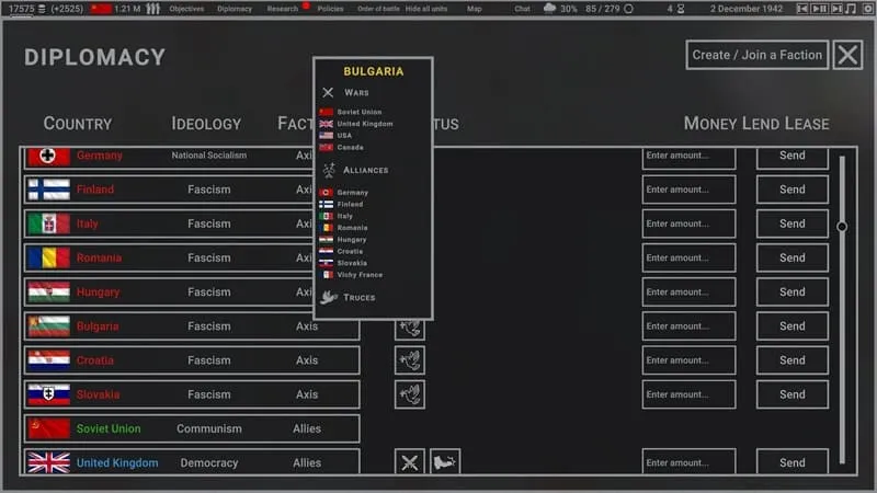 Screenshot highlighting the diverse unit customization options available in Hex of Steel.