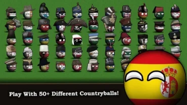 Screenshot of Countryball: Europe 1890 gameplay on a mobile device.